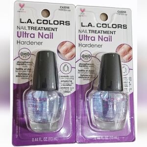 NWT 》2×《 LA COLORS NAIL TREATMENT CLEAR ULTRA NAIL HARDENERS!
